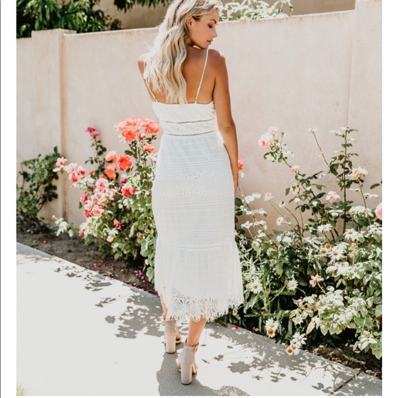 Forever + Beyond Button Down Lace Dress- Vici - Picture 4 of 5